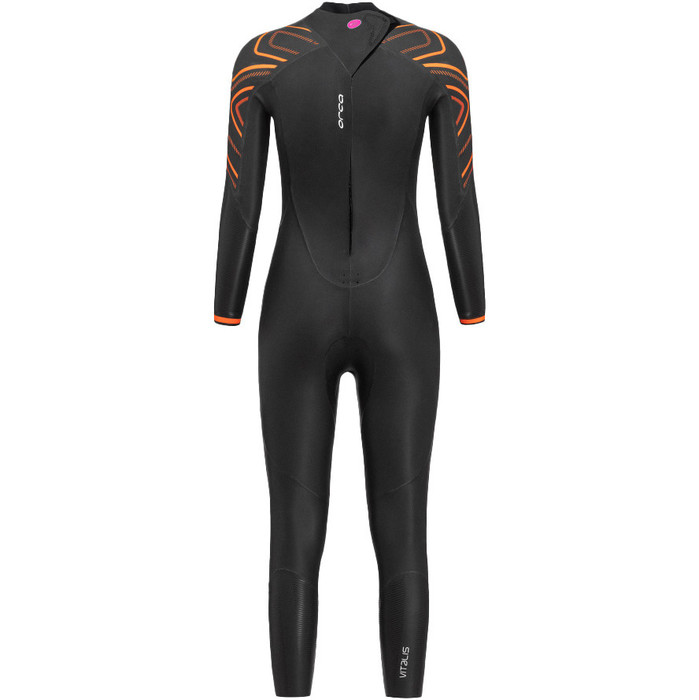 2024 Orca Frauen Vitalis Thermal Rckenreiverschluss Open Water Swim Neoprenanzug NN6U4801 - Black